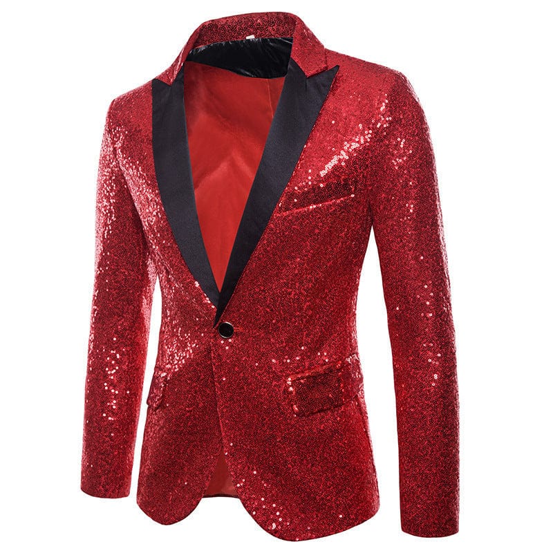 European And American Performance Dress Gold Sequined Suit