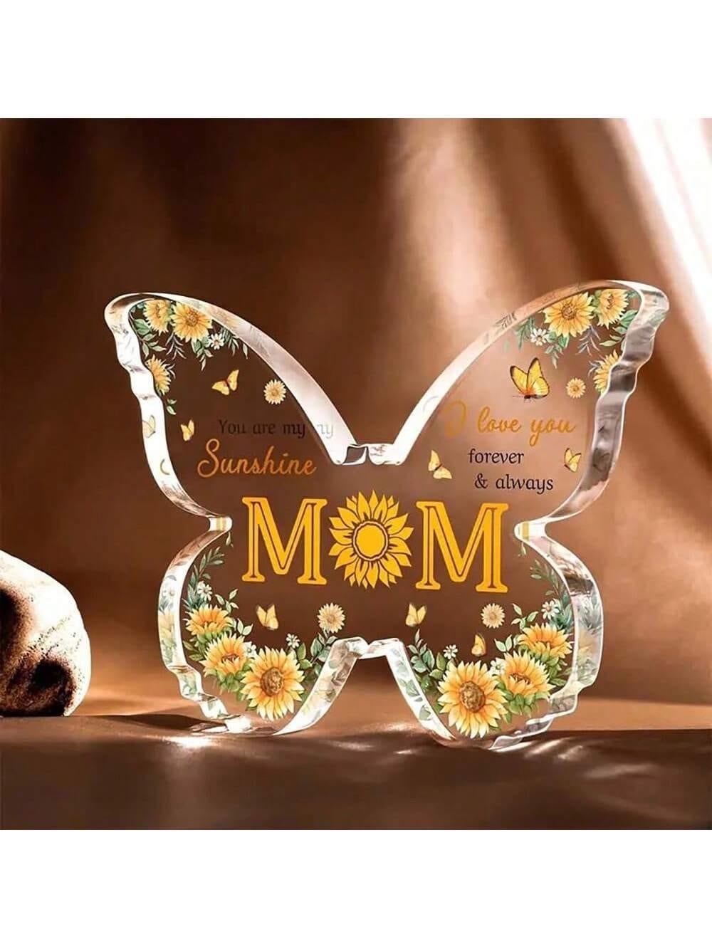 Cadeaux de fête des mères pour maman grand-mère Nana DIY idées de cadeaux d'anniversaire uniques pour maman cadeaux souvenirs en acrylique en forme de papillon pour la fête des mères