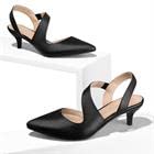 mysoft Zapatos de tacón bajo para mujer, 2.0 in, punta puntiaguda, zapatos de vestir para fiesta de boda 