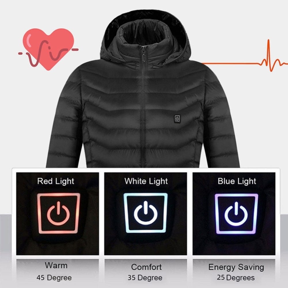 Nouveau Veste chauffante manteau USB veste électrique manteau en coton chauffage vetement thermique gilet chauffant vetement homme hiver