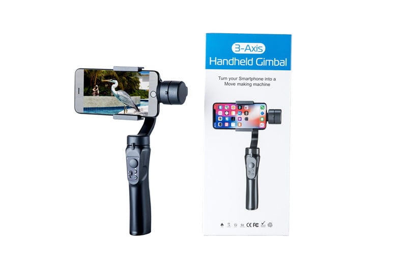 Compatible with Apple, Handheld Phone Gimbal Stabilizer 3-Axis PTZ Tripod Anti-Shake for Smartphone Vlog.