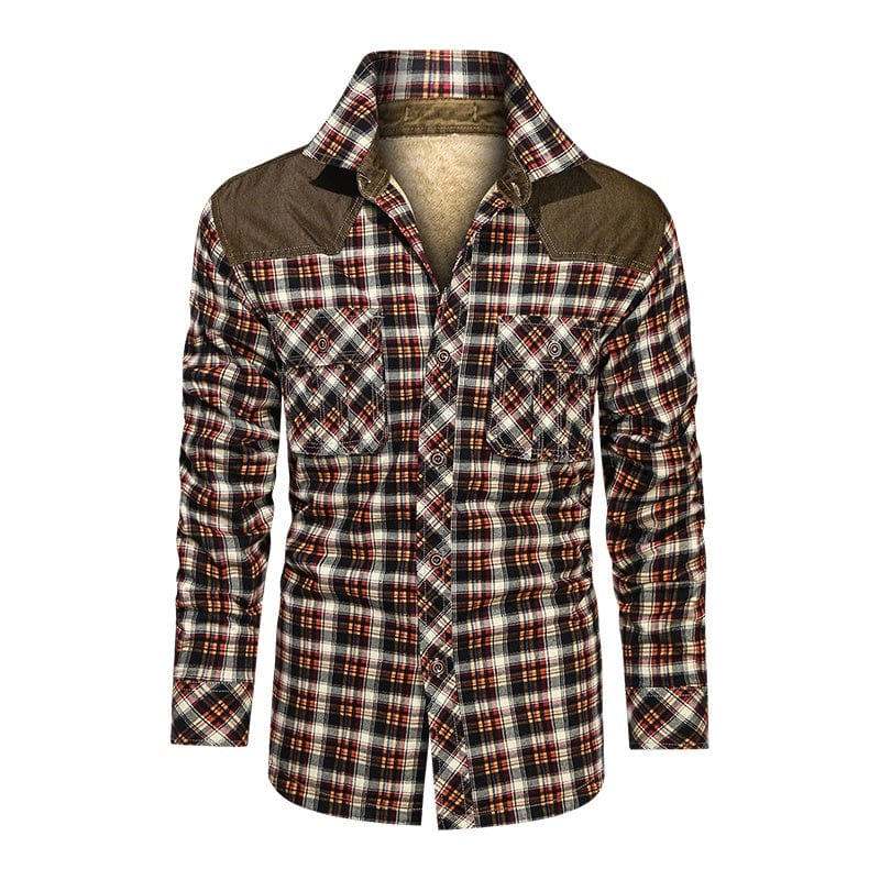 Chaqueta cálida de hombre de corte informal gruesa de lana de otoño e invierno