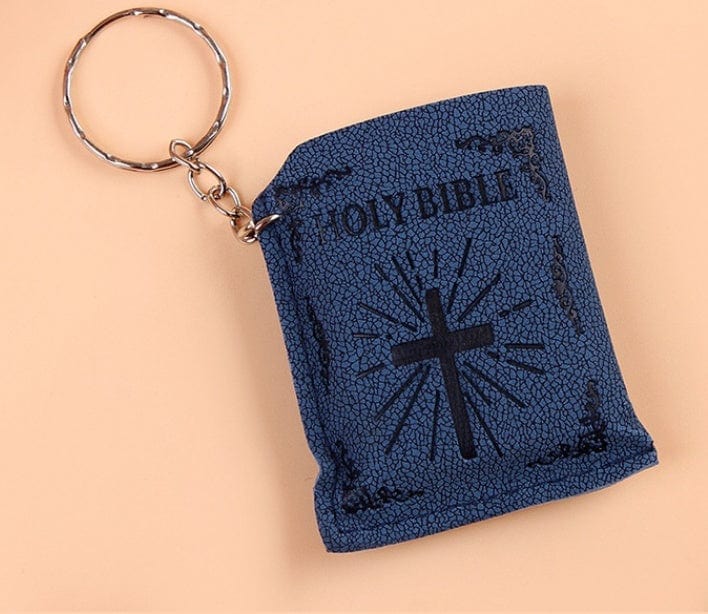 Mini llavero de la Santa Biblia, llavero religioso cristiano con cruz de Jesús, llavero de recuerdo para regalo de oración de Dios para mujer