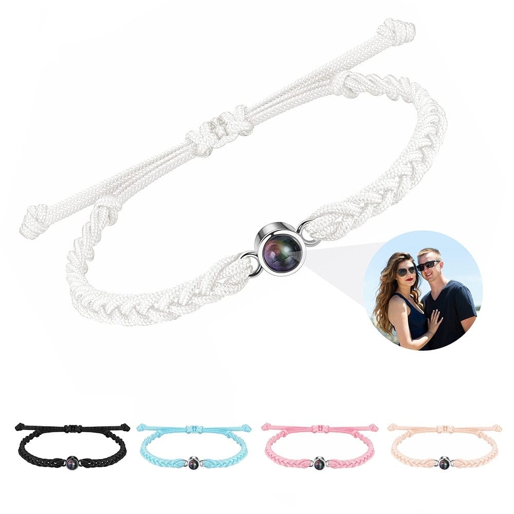 Pulsera de proyección de fotos personalizada 100 idiomas Te amo Pulseras de fotos personalizadas Joyería de pareja personalizada Regalo del día de la madre Tarjetas de felicitación