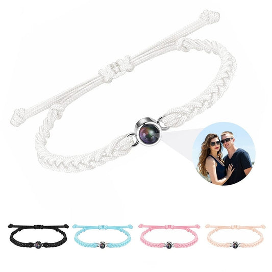 Pulsera de proyección de fotos personalizada 100 idiomas Te amo Pulseras de fotos personalizadas Joyería de pareja personalizada Regalo del día de la madre Tarjetas de felicitación