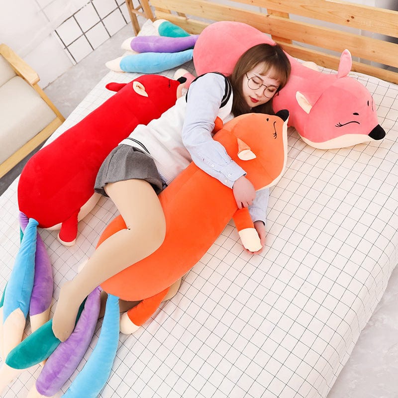 Fox plush toy boy sleeping pillow