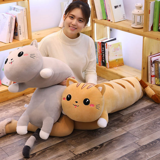 Cat plush doll pillow