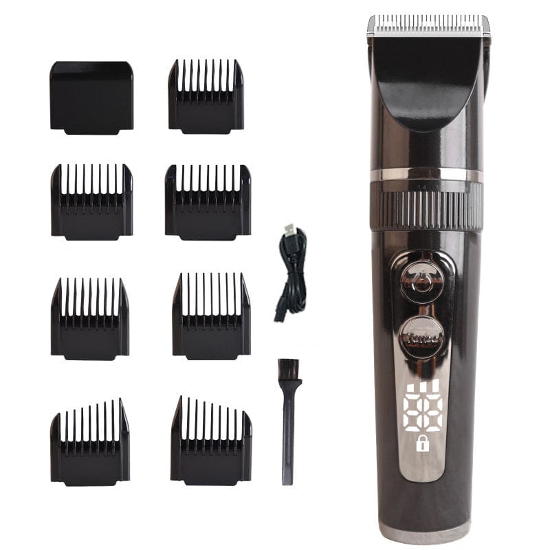 Lcd Digital Display Electric Hair Clipper Mute Hair Clipper for Adults and Children