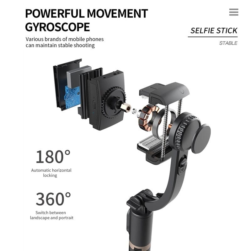 Compatible with Apple, L08 Mobile Phone Stabilizer, Anti-Shake Handheld Gimbal, Shaking Sound, Video Shooting Artifact, Gyroscope, Tripod, Selfie Stick.