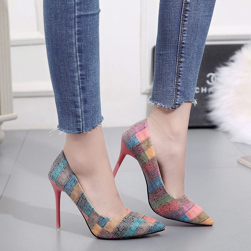 European And American Pointed Workplace High-heeled Shoes