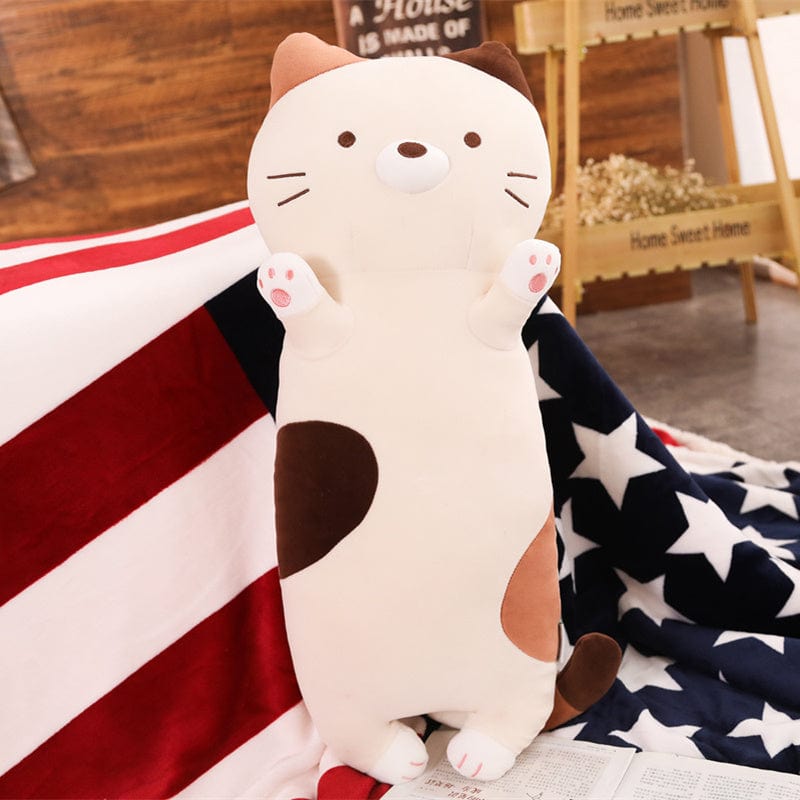 Net Red Cat Sleeping Cartoon Plush Pillow Doll Long Strip Accompany Sleeping Doll Cushion Comfort Doll