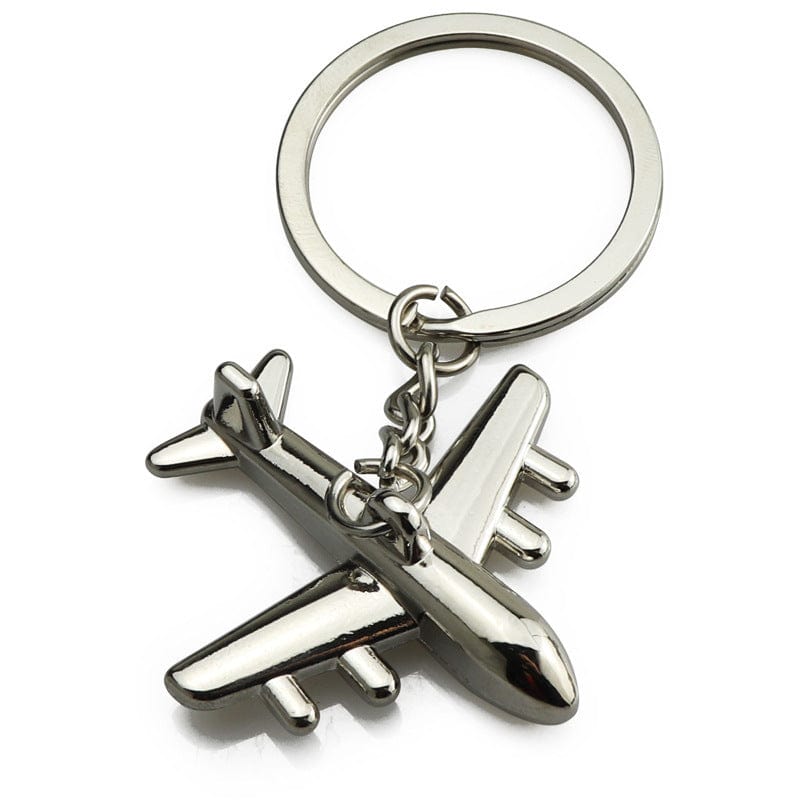 Metal airplane key chain