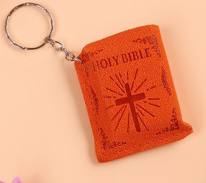 Mini llavero de la Santa Biblia, llavero religioso cristiano con cruz de Jesús, llavero de recuerdo para regalo de oración de Dios para mujer