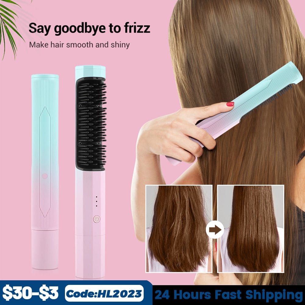 2 In 1 Hair Straightener Brush Xpress