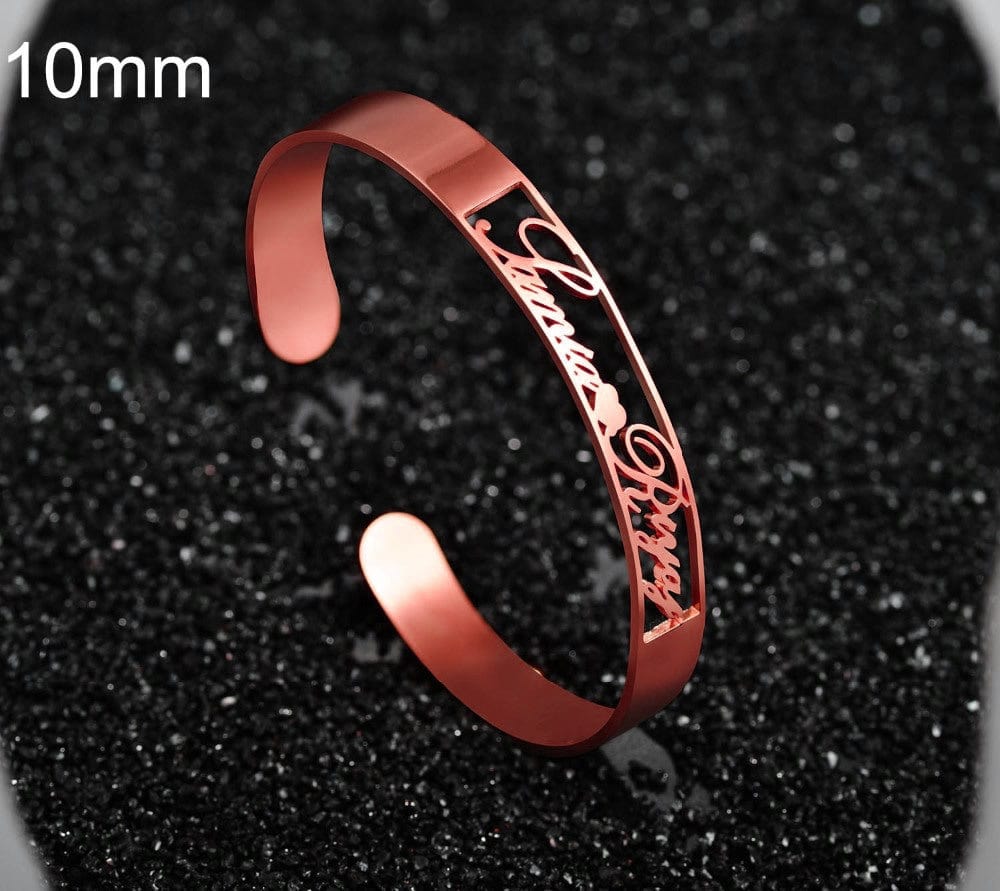 Bracelet personnalisé avec nom, bracelets personnalisés, bijoux en acier inoxydable