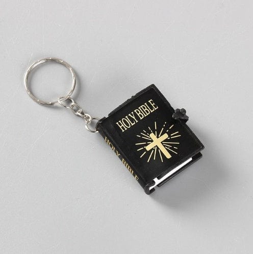 Mini HOLY Bible Keychain Religious Christian Jesus Cross Key Chain Women Prayer God Bless Gift Souvenirs Keyring