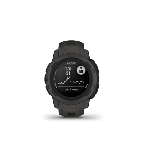 Garmin Instinct 2 Solar, Tactical-Edition, GPS Outdoor Watch, Solar Charging Capabilities, Multi-GNSS Support, Tracback Routing, Black