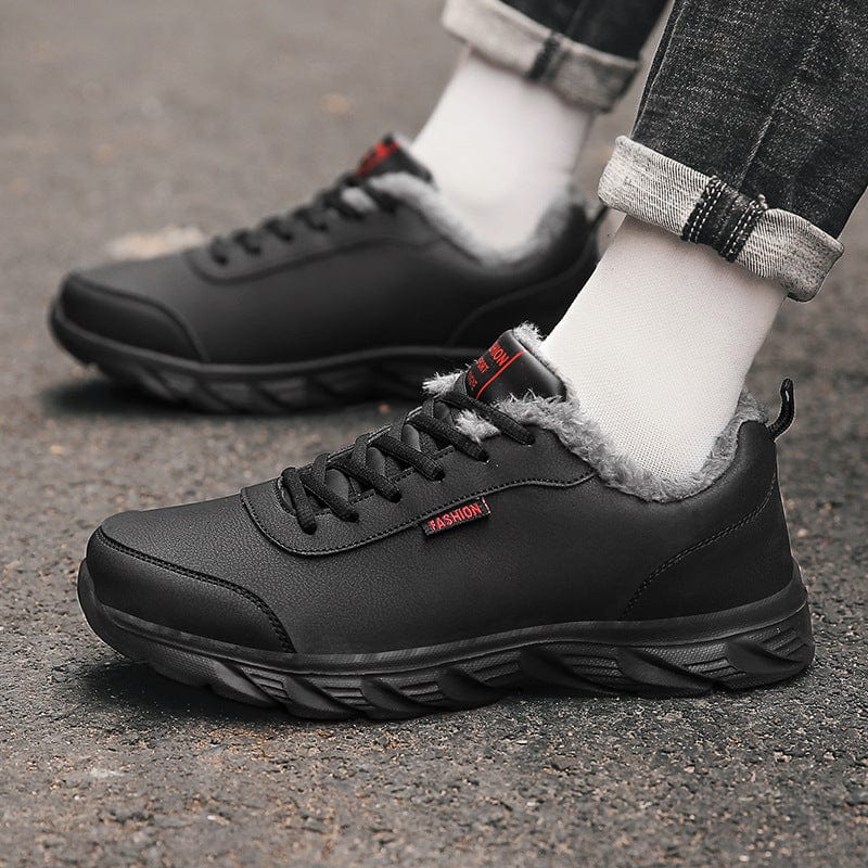 Zapatillas de deporte para hombre Zapatos deportivos cálidos de invierno con felpa