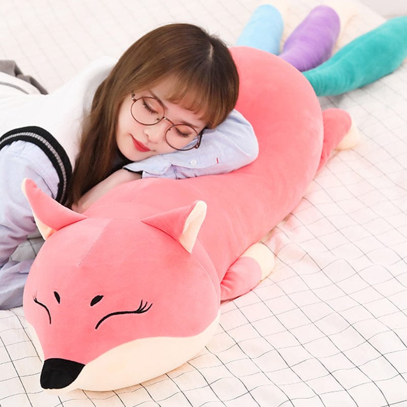 Fox plush toy boy sleeping pillow