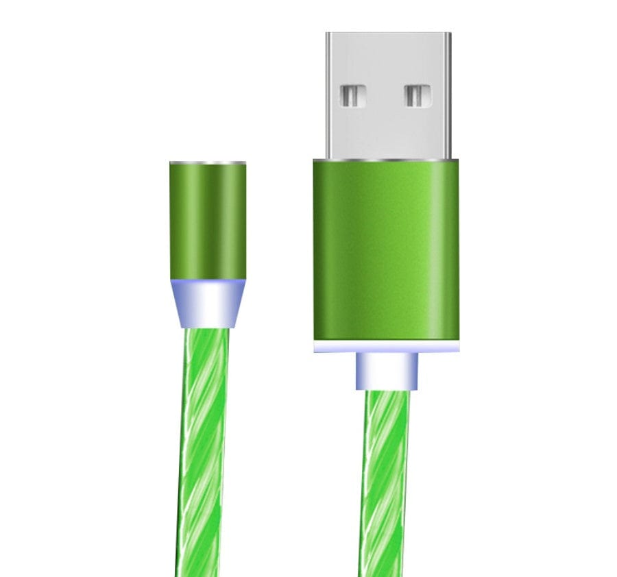 Compatible with Apple, Flowing Ligh Magnetic Streamer Data Line Cable for Iphone Android Typec.