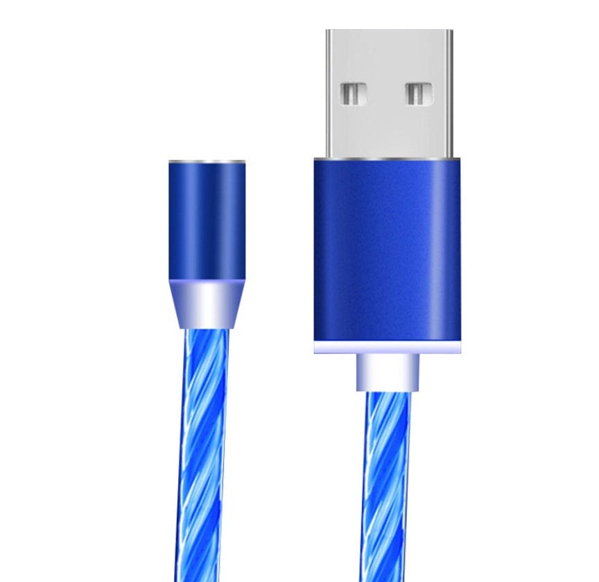 Compatible with Apple, Flowing Ligh Magnetic Streamer Data Line Cable for Iphone Android Typec.