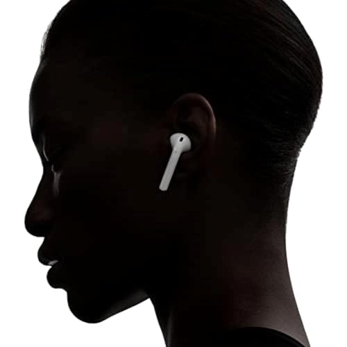 Auriculares inalámbricos Apple AirPods (segunda generación), auriculares Bluetooth con estuche de carga Lightning incluido, más de 24 horas de duración de la batería, configuración sencilla para iPhone 