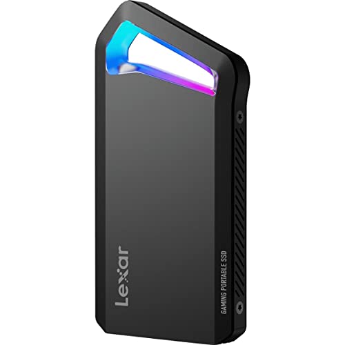 Lexar SSD portable SL500 2 To, jusqu'à 2 000 Mo/s en lecture, compatible avec ordinateurs portables de type C, iPhone 15, smartphones, tablettes, PS5, Xbox, USB 3.2 Gen 2x2, fin et léger, SSD externe (LSL500X002T-RNBNU) 