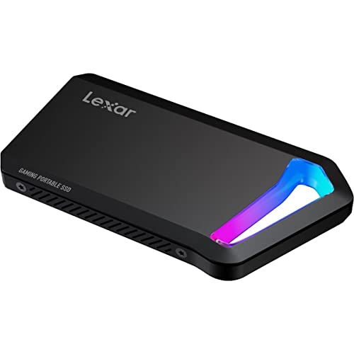 Lexar SSD portable SL500 2 To, jusqu'à 2 000 Mo/s en lecture, compatible avec ordinateurs portables de type C, iPhone 15, smartphones, tablettes, PS5, Xbox, USB 3.2 Gen 2x2, fin et léger, SSD externe (LSL500X002T-RNBNU) 