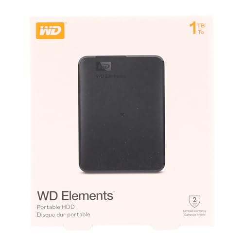 Western Digital 2TB Elements Portable HDD, External Hard Drive, USB 3.0 for PC & Mac, Plug and Play Ready - WDBU6Y0020BBK-WESN