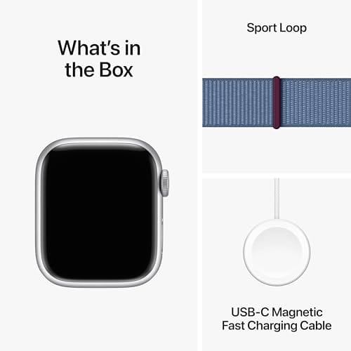 Reloj inteligente Apple Watch Series 9 [GPS 45 mm] con caja de aluminio rosa y correa deportiva rosa. Monitor de actividad física, aplicaciones de ECG y oxígeno en sangre, pantalla Retina siempre encendida, carbono neutro 