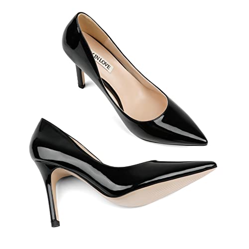 JOY IN LOVE Women's Pumps Shoes 3.5" High Heels Pointy Toe Stiletto Pumps