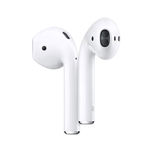 Auriculares inalámbricos Apple AirPods (segunda generación), auriculares Bluetooth con estuche de carga Lightning incluido, más de 24 horas de duración de la batería, configuración sencilla para iPhone 