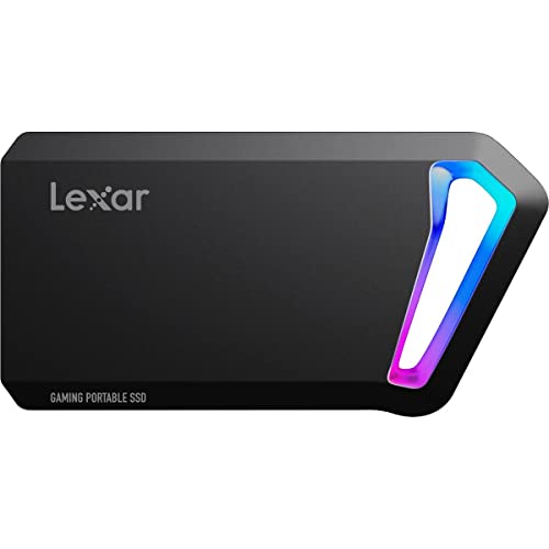 Lexar SSD portable SL500 2 To, jusqu'à 2 000 Mo/s en lecture, compatible avec ordinateurs portables de type C, iPhone 15, smartphones, tablettes, PS5, Xbox, USB 3.2 Gen 2x2, fin et léger, SSD externe (LSL500X002T-RNBNU) 