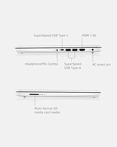 Ordinateur portable HP 14, Intel Celeron N4020, 4 Go de RAM, 64 Go de stockage, écran HD micro-bord de 14 pouces, Windows 11 Famille, fin et portable, graphiques 4K, un an de Microsoft 365 (14-dq0040nr, blanc flocon de neige) 