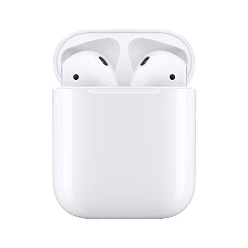 Auriculares inalámbricos Apple AirPods (segunda generación), auriculares Bluetooth con estuche de carga Lightning incluido, más de 24 horas de duración de la batería, configuración sencilla para iPhone 