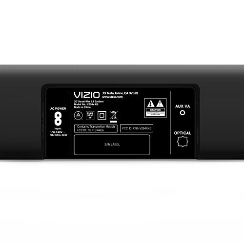 Barre de son Home Cinéma VIZIO V-Series 5.1 avec Dolby Audio, Bluetooth, caisson de basses sans fil, compatible avec assistant vocal, télécommande incluse - V51x-J6 