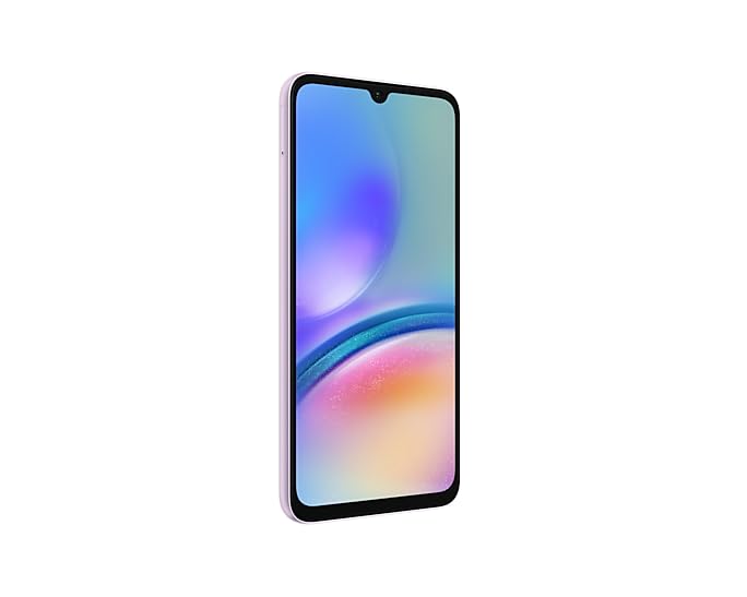 Samsung Galaxy A05s (SM-A057M/DS), 128 Go 4 Go de RAM, double SIM, GSM débloqué en usine, version internationale (chargeur mural) (violet clair) 