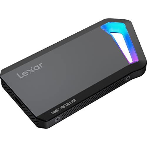 Lexar SSD portable SL500 2 To, jusqu'à 2 000 Mo/s en lecture, compatible avec ordinateurs portables de type C, iPhone 15, smartphones, tablettes, PS5, Xbox, USB 3.2 Gen 2x2, fin et léger, SSD externe (LSL500X002T-RNBNU) 