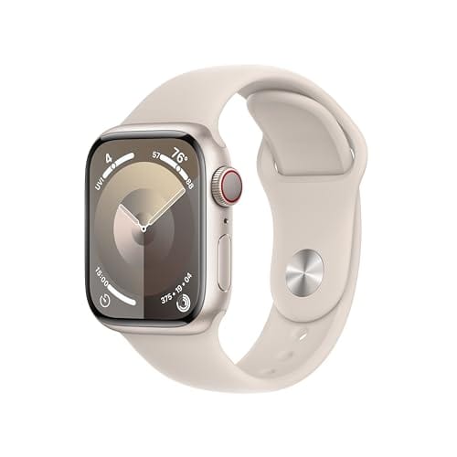 Apple Watch Series 9 [GPS + Cellular 45mm] Smartwatch con caja de Aluminio Rosa y Correa Deportiva Rosa M/L. Monitor de actividad física, aplicaciones de oxígeno en sangre y ECG, pantalla Retina siempre activa (renovada) 