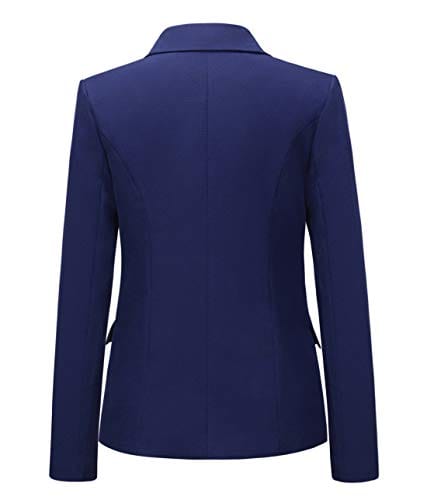 Chouyatou Blazer vintage à double boutonnage pour femme Coupe ajustée