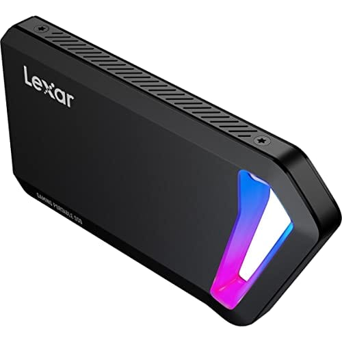 Lexar SSD portable SL500 2 To, jusqu'à 2 000 Mo/s en lecture, compatible avec ordinateurs portables de type C, iPhone 15, smartphones, tablettes, PS5, Xbox, USB 3.2 Gen 2x2, fin et léger, SSD externe (LSL500X002T-RNBNU) 