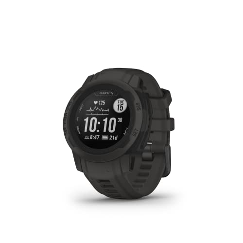 Garmin Instinct 2 Solar, edición táctica, reloj GPS para exteriores, capacidades de carga solar, compatibilidad con múltiples GNSS, enrutamiento Trackback, negro 