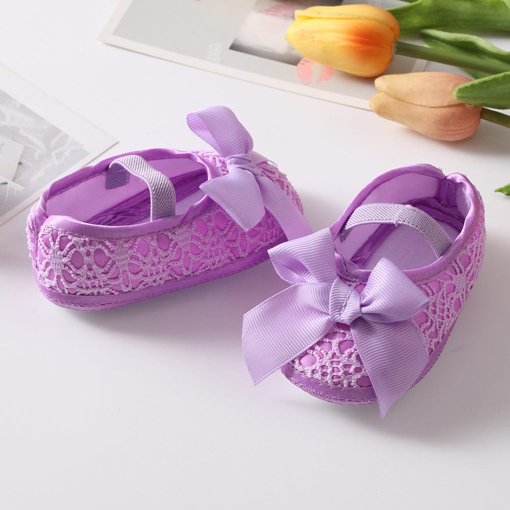 Baby Shoes Hair Band Set European And American Cute Bow Princess Shoes