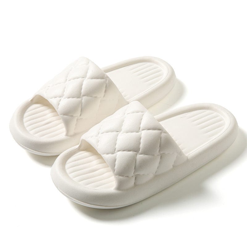 Pantoufles de maison en losange pour hommes et femmes, pantoufles d'été antidérapantes pour salle de bain, légères et simples, chaussures de maison simples, nouvelle collection