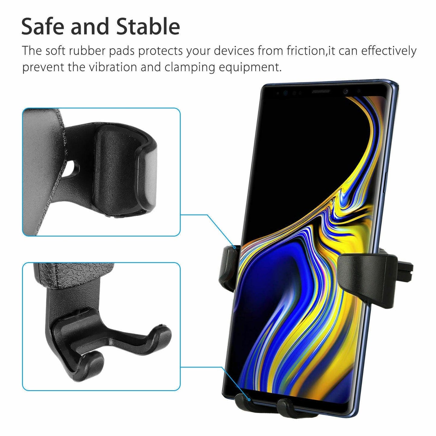 Universal Car Mount Holder Stand Air Vent Cradle For Mobile Cell Phone Gravity Car Mount Air Vent Phone Holder For I Phone X XR XS Max S Amsung S10 Note9.