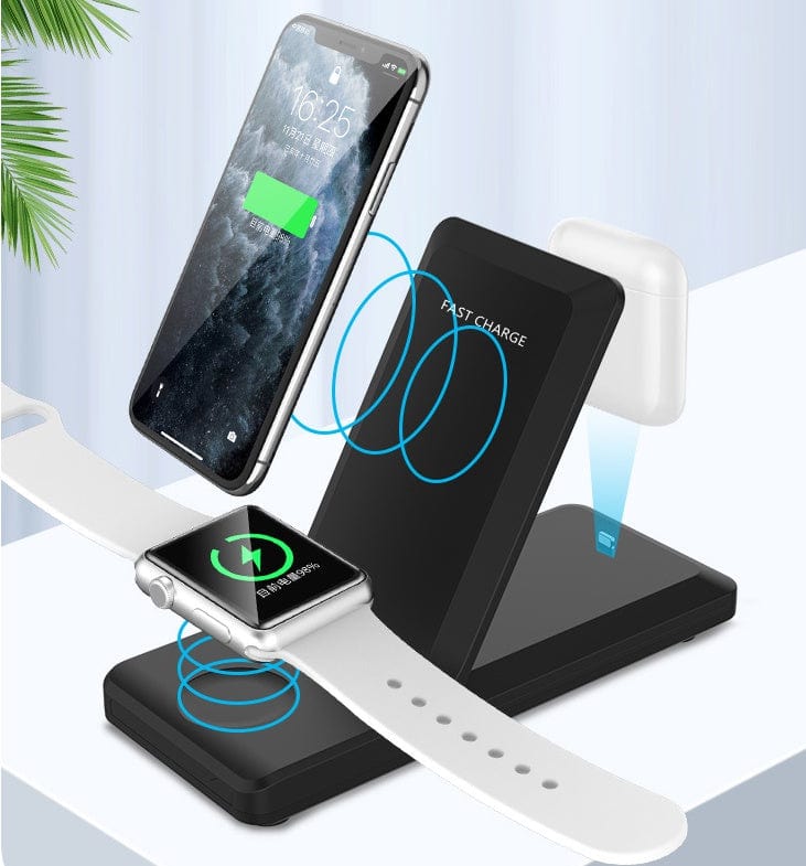 Folding three-in-one multifunctional wireless charger.