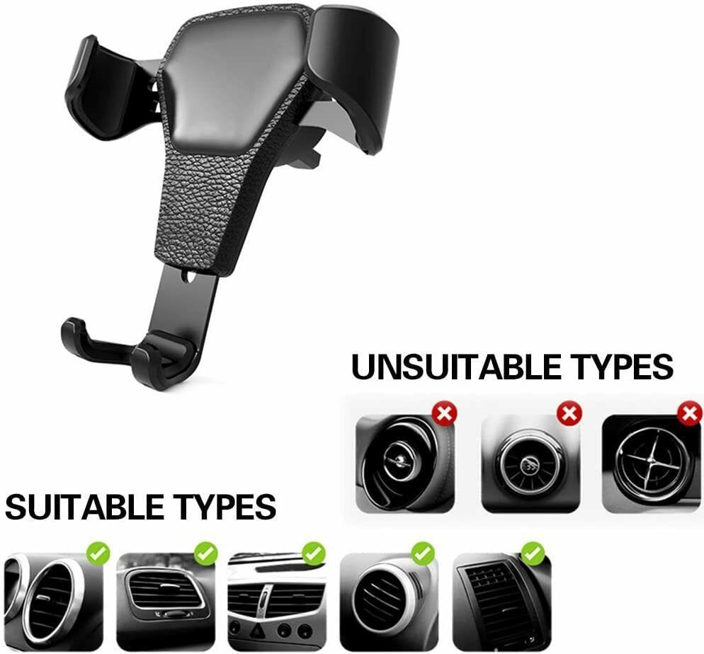 Universal Car Mount Holder Stand Air Vent Cradle For Mobile Cell Phone Gravity Car Mount Air Vent Phone Holder For I Phone X XR XS Max S Amsung S10 Note9.