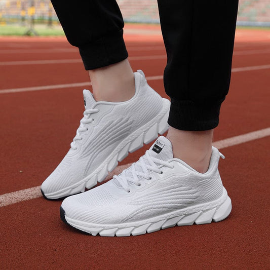 Chaussures de course respirantes tissées volantes pour hommes et femmes, baskets décontractées pour couples