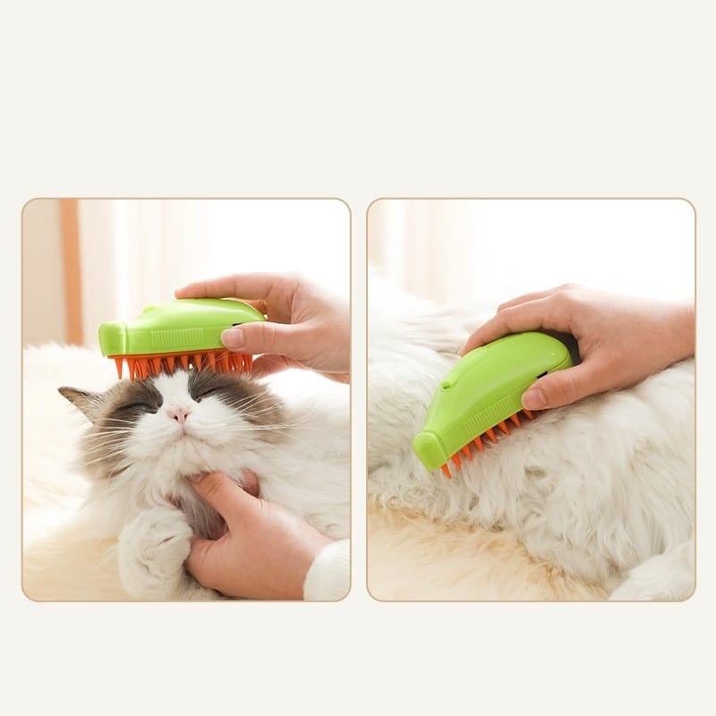 Brosse à vapeur 3 en 1 pour animaux de compagnie, nettoyage par pulvérisation de vapeur pour chat et chien, peigne de beauté, épilation, fournitures de toilettage, accessoires pour animaux de compagnie