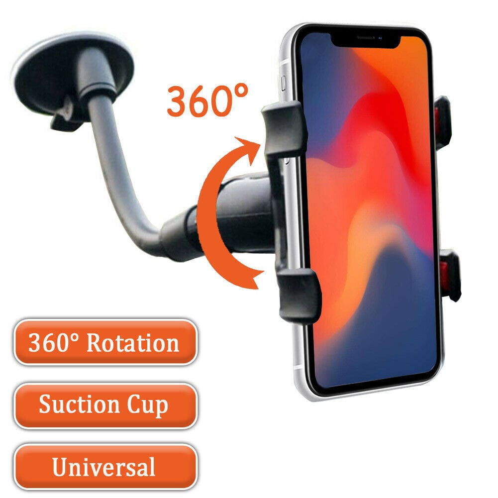 360 Car Rearview Mirror Rotation Adjustable Phone Holder Mount Multifunction.